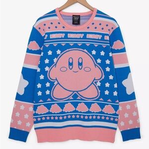 Unisex Nintendo Kirby Stars Patterned Sweater‎ BoxLunch Christmas Holiday